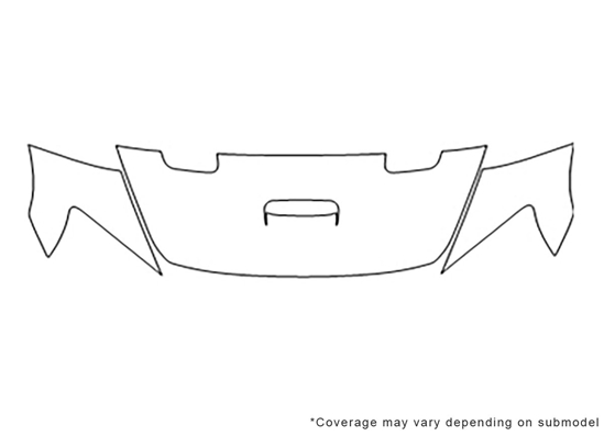 Dodge Caliber 2008-2012 3M Clear Bra Hood Paint Protection Kit Diagram
