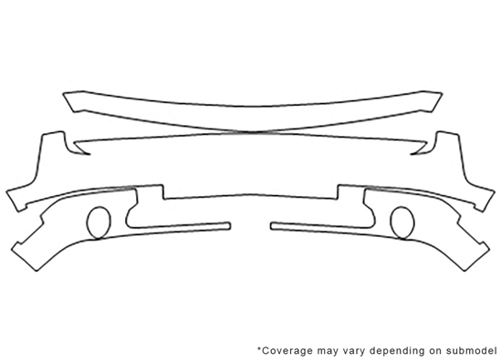 Dodge Challenger 2011-2014 3M Clear Bra Bumper Paint Protection Kit Diagram