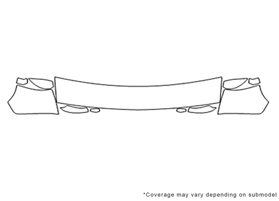 Dodge Challenger 2015-2023 3M Clear Bra Hood Paint Protection Kit Diagram