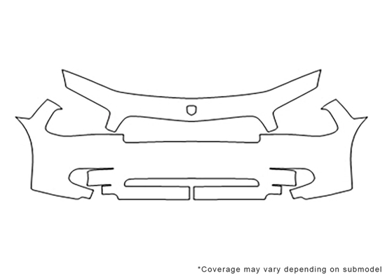 Dodge Charger 2006-2010 3M Clear Bra Bumper Paint Protection Kit Diagram