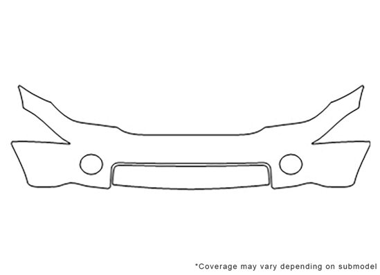 Dodge Durango 2007-2009 3M Clear Bra Bumper Paint Protection Kit Diagram