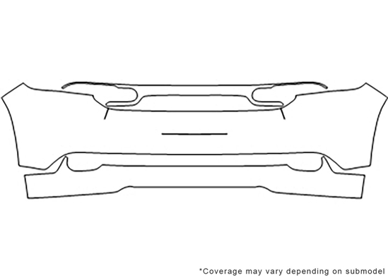 Dodge Durango 2011-2017 3M Clear Bra Bumper Paint Protection Kit Diagram