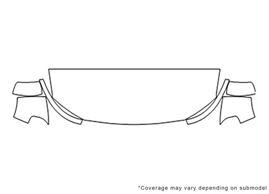 Dodge Durango 2018-2023 Avery Dennison Clear Bra Hood Paint Protection Kit Diagram