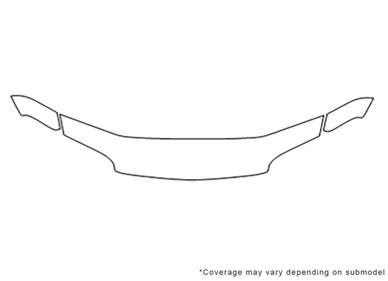 Dodge Intrepid 1993-1997 3M Clear Bra Hood Paint Protection Kit Diagram