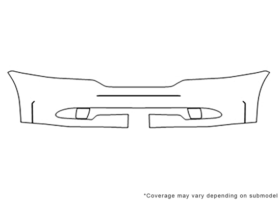 Dodge Journey 2009-2010 3M Clear Bra Bumper Paint Protection Kit Diagram