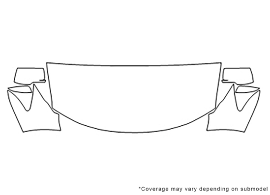 Dodge Journey 2009-2010 3M Clear Bra Hood Paint Protection Kit Diagram