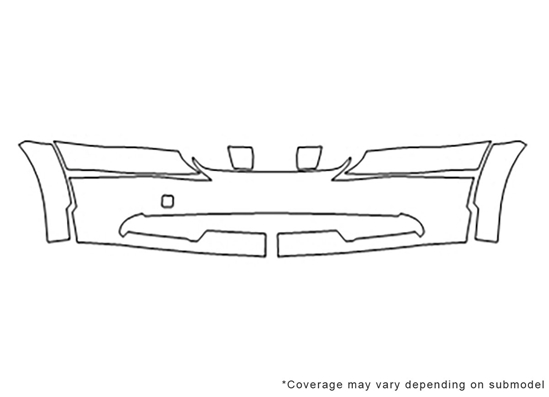 Dodge Journey 2011-2018 3M Clear Bra Bumper Paint Protection Kit Diagram