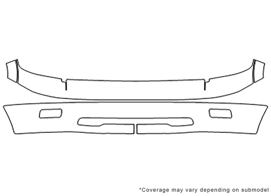 Dodge Ram 2009-2012 Avery Dennison Clear Bra Bumper Paint Protection Kit Diagram