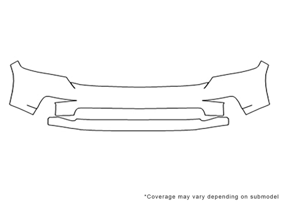 Dodge Ram 2013-2018 3M Clear Bra Bumper Paint Protection Kit Diagram