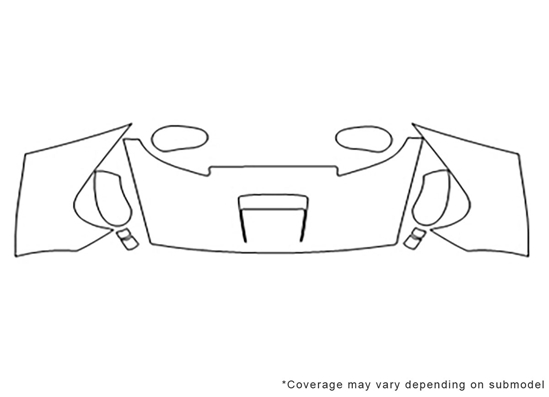 Dodge Viper 2008-2010 3M Clear Bra Hood Paint Protection Kit Diagram