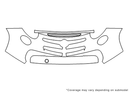Fiat 500L 2014-2016 3M Clear Bra Bumper Paint Protection Kit Diagram