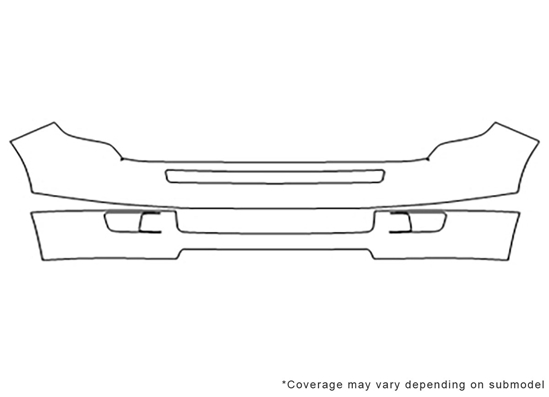 Ford Edge 2007-2010 3M Clear Bra Bumper Paint Protection Kit Diagram