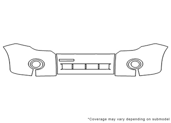 Ford Escape 2008-2012 3M Clear Bra Bumper Paint Protection Kit Diagram