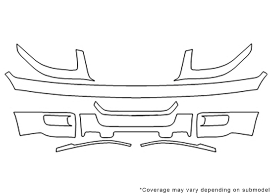 Ford Expedition 2003-2006 3M Clear Bra Bumper Paint Protection Kit Diagram