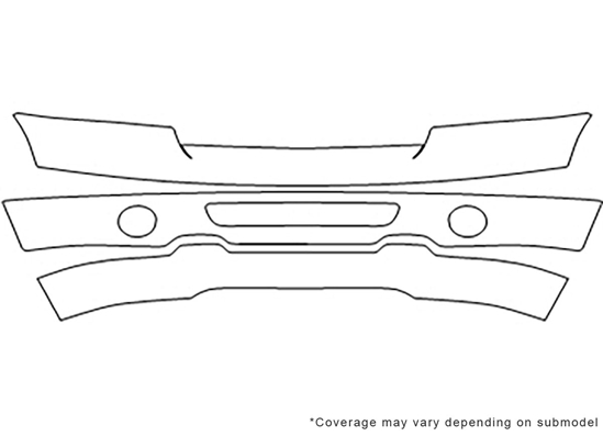 Ford F-150 2004-2008 3M Clear Bra Bumper Paint Protection Kit Diagram