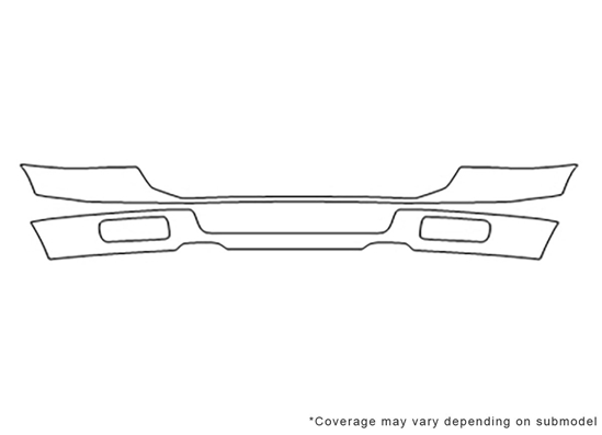 Ford F-250 2003-2007 Avery Dennison Clear Bra Bumper Paint Protection Kit Diagram