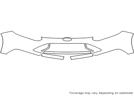 Ford Focus 2012-2014 3M Clear Bra Bumper Paint Protection Kit Diagram