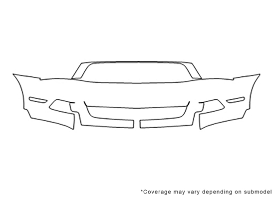 Ford Mustang 2010-2012 3M Clear Bra Bumper Paint Protection Kit Diagram