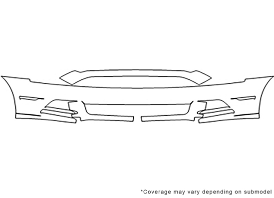 Ford Mustang 2013-2014 3M Clear Bra Bumper Paint Protection Kit Diagram