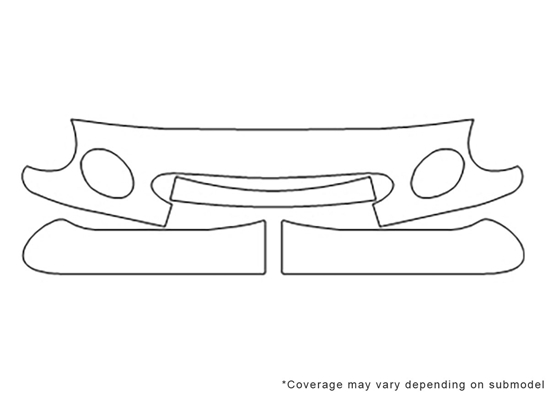 Ford Taurus 1998-1999 Avery Dennison Clear Bra Bumper Paint Protection Kit Diagram