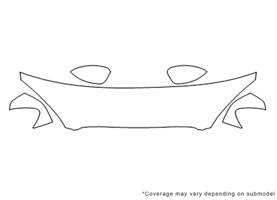 Ford Taurus 2000-2003 3M Clear Bra Hood Paint Protection Kit Diagram