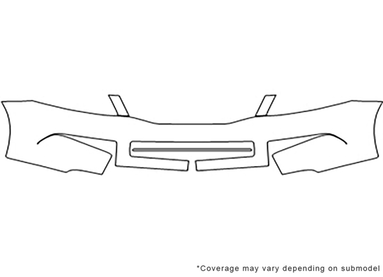 Honda Accord 2008-2012 3M Clear Bra Bumper Paint Protection Kit Diagram