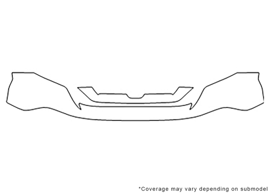 Honda CR-V 2007-2009 Avery Dennison Clear Bra Bumper Paint Protection Kit Diagram
