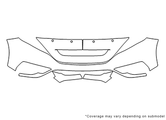 Honda CR-V 2015-2016 Avery Dennison Clear Bra Bumper Paint Protection Kit Diagram