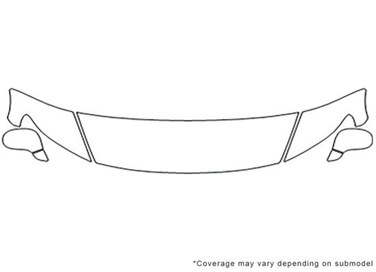 Honda Civic 2006-2011 3M Clear Bra Hood Paint Protection Kit Diagram