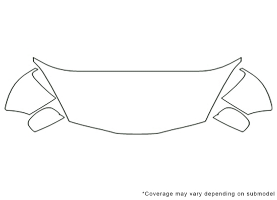 Honda Fit 2009-2013 3M Clear Bra Hood Paint Protection Kit Diagram