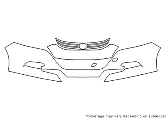 Honda Insight 2010-2014 3M Clear Bra Bumper Paint Protection Kit Diagram