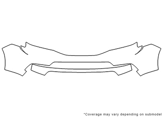 Honda Pilot 2012-2015 3M Clear Bra Bumper Paint Protection Kit Diagram