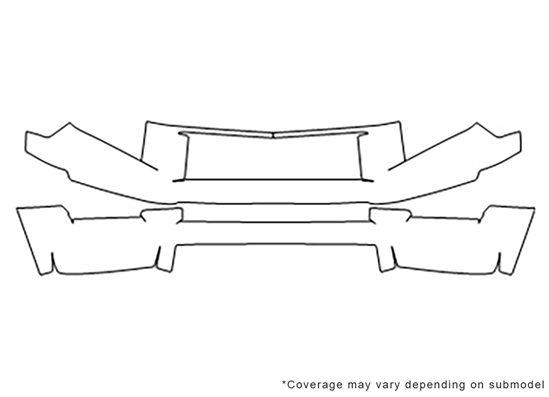 Honda Ridgeline 2006-2008 3M Clear Bra Bumper Paint Protection Kit Diagram