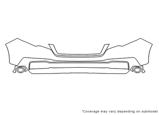 Honda Ridgeline 2017-2020 3M Clear Bra Bumper Paint Protection Kit Diagram