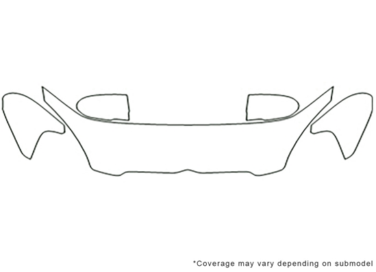 Hyundai Accent 2006-2011 3M Clear Bra Hood Paint Protection Kit Diagram