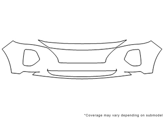 Hyundai Santa Fe 2019-2020 3M Clear Bra Bumper Paint Protection Kit Diagram