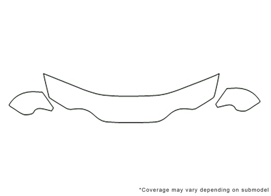 Hyundai Tiburon 2000-2001 Avery Dennison Clear Bra Hood Paint Protection Kit Diagram