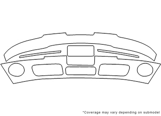 Hyundai XG350 2002-2003 Avery Dennison Clear Bra Bumper Paint Protection Kit Diagram