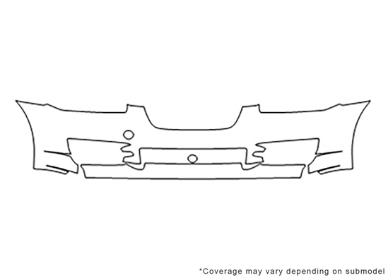 Jaguar XF 2009-2011 Avery Dennison Clear Bra Bumper Paint Protection Kit Diagram