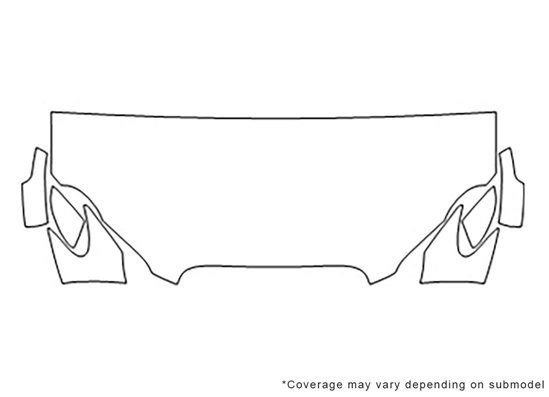 Jaguar XF 2009-2011 3M Clear Bra Hood Paint Protection Kit Diagram