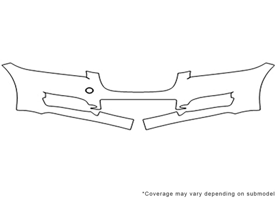 Jaguar XF 2012-2015 Avery Dennison Clear Bra Bumper Paint Protection Kit Diagram