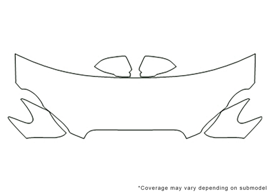 Jaguar XF XFR 2010-2011 3M Clear Bra Hood Paint Protection Kit Diagram
