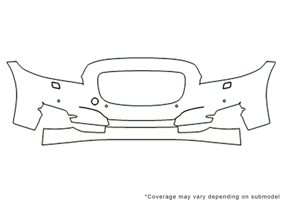 Jaguar XJ 2011-2013 Avery Dennison Clear Bra Bumper Paint Protection Kit Diagram