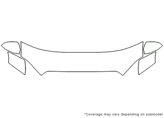 Jaguar XJ 2011-2013 3M Clear Bra Hood Paint Protection Kit Diagram