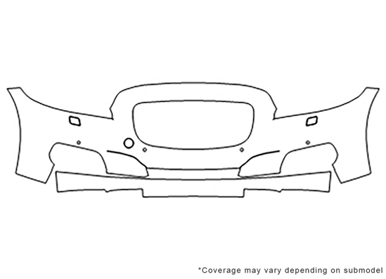 Jaguar XJ 2014-2015 3M Clear Bra Bumper Paint Protection Kit Diagram