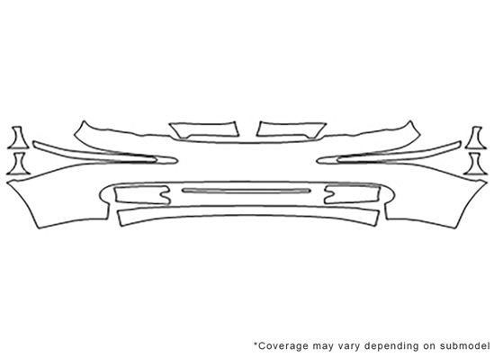 Jaguar XJ-Type 2004-2007 Avery Dennison Clear Bra Bumper Paint Protection Kit Diagram