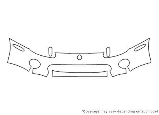 Jaguar XK-Type 1997-2006 3M Clear Bra Bumper Paint Protection Kit Diagram