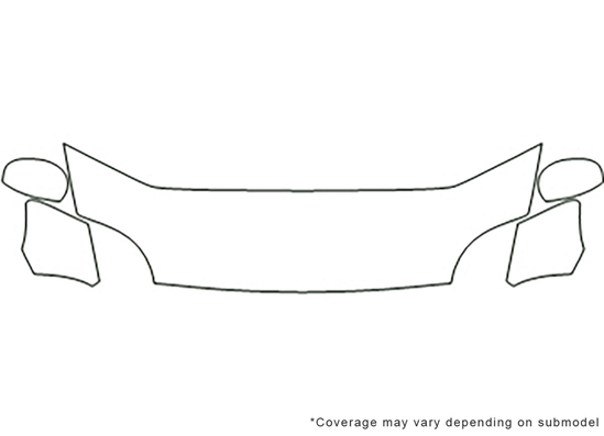 Jaguar XK-Type 2007-2008 3M Clear Bra Hood Paint Protection Kit Diagram