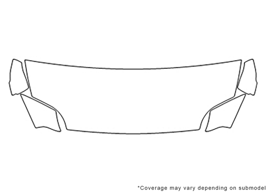 Jaguar XK-Type 2012-2015 3M Clear Bra Hood Paint Protection Kit Diagram