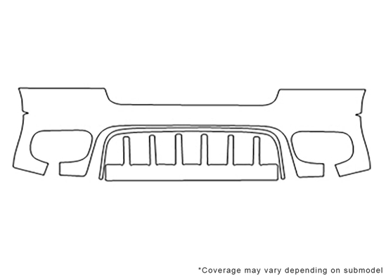 Jeep Grand Cherokee 2001-2002 3M Clear Bra Bumper Paint Protection Kit Diagram